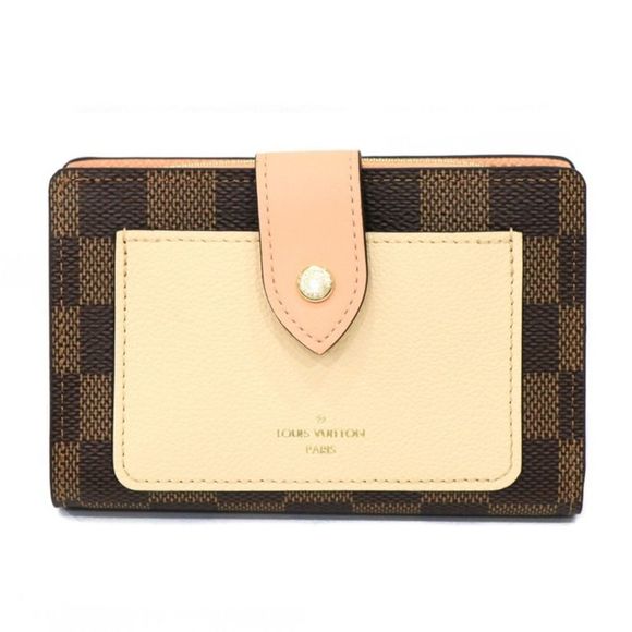 Louis Vuitton Damier Ebene Politefeuille Juliet Wallet Bifold Compact Brown - Picture 2 of 10